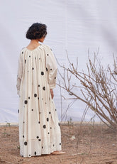 A Model Wearing White Cotton Mul Luna Lilly curated by Only Ethikal